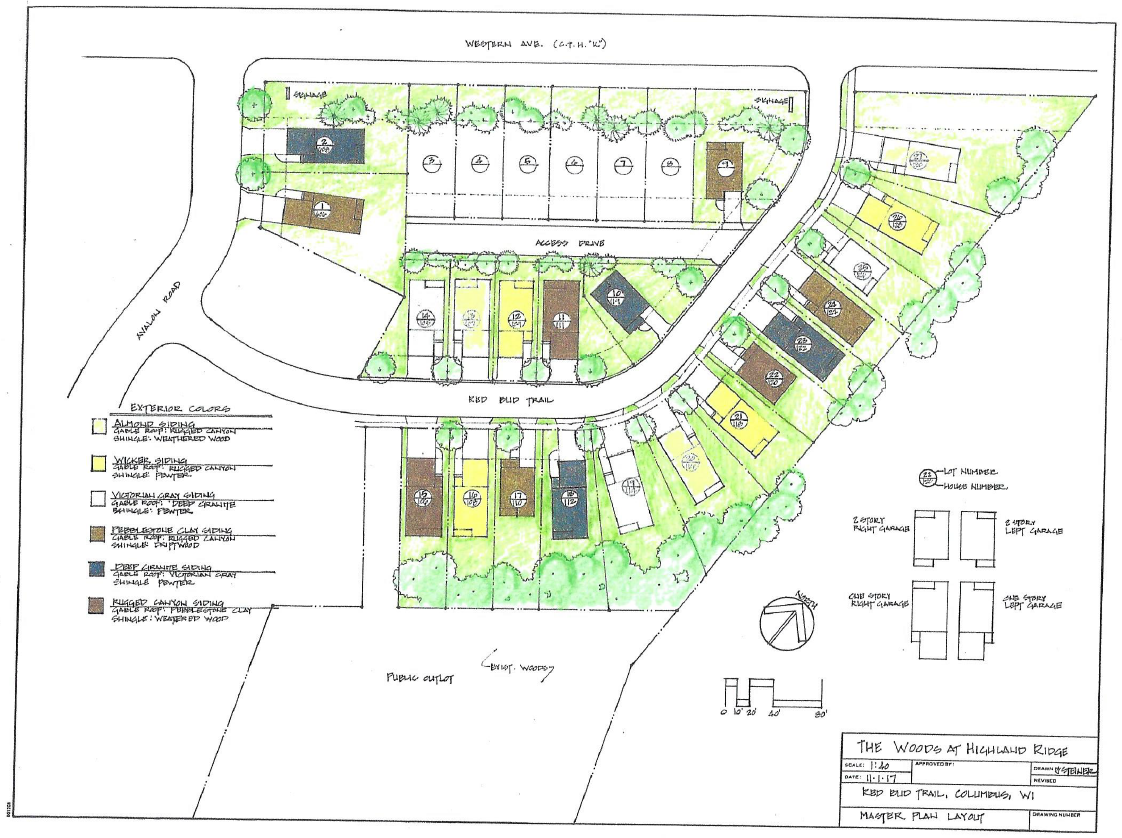 Color Rendering of The Woods site plan